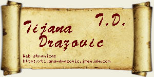 Tijana Dražović vizit kartica